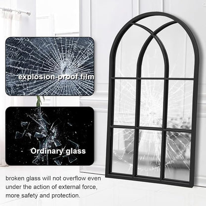 Dewfig Arched Window Wall Mirror, Decorative Mirror, Vanity Mirrors - Image 6