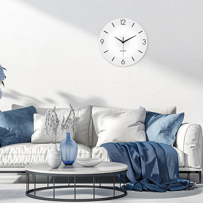 XFM Large Minimalist Wall Clocks Battery Operated 24 Inch White Modren Wall - Image 2