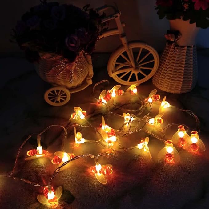 Remote String Lights, 7.5Ft 20 Led Fairy String Lights Battery Operated String Lights for Garden, Patio, Lawn Decoration with Remote Control(Warm White)