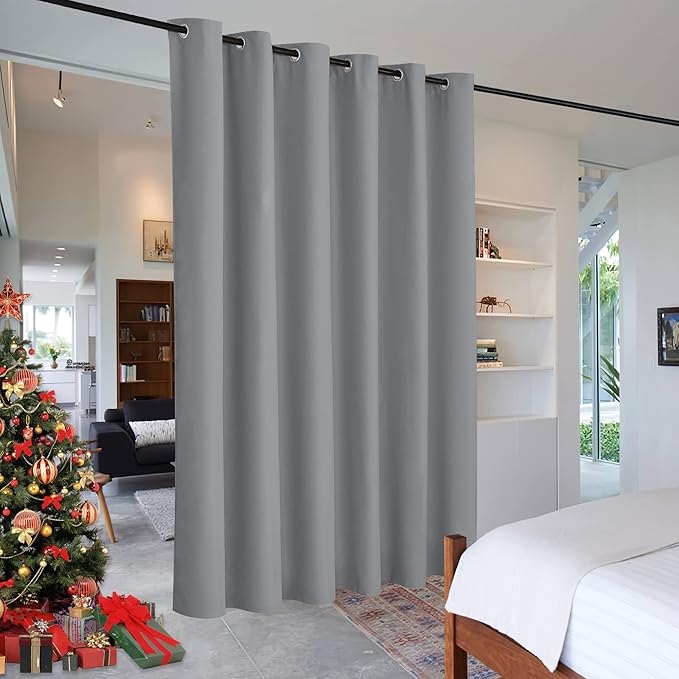 RYB HOME Extra Wide Curtains for Divider Room Separation Soundproof Temporary by RYBHOME