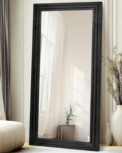 Full Length Mirror 76"x34" Solid Wood Frame Floor Large Mirror - Image 7