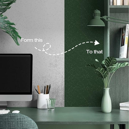 Abyssaly Green Wallpaper Peel and Stick 15.7" x 196.8" Silk Embossed Green - Image 6