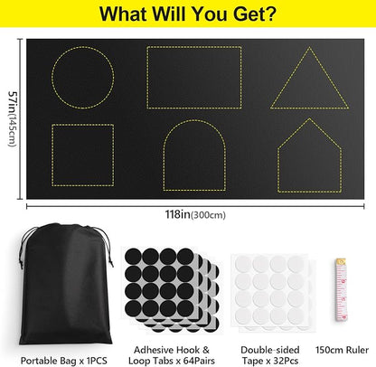 FADOTY 100% Blackout Curtains, Portable Black Out Window Cover Film, Cuttable - Image 4