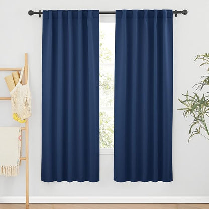 RYB HOME Blackout Curtains for Living Room, Back Tab & Rod Pocket Top by RYBHOME