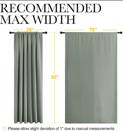 NICETOWN 2 Panels Blackout Curtains, Rod Pocket Thermal Insulated Drapess - Image 6