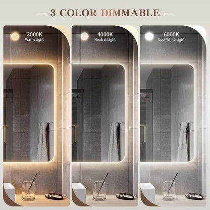 EOGOW LED Bathroom Mirror with Lights, 3 Colors Bathroom Mirror, Wall Mounted - Image 3