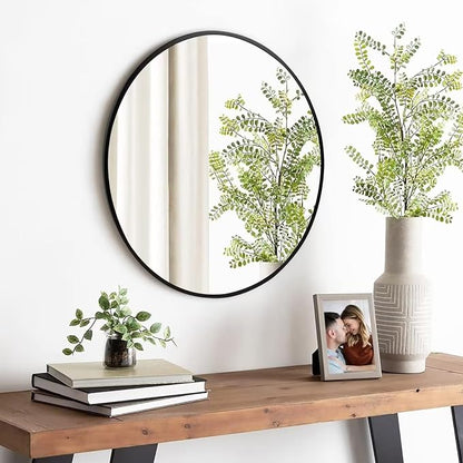 Fabuday Black Round Mirror for Wall 24 inch - Image 4