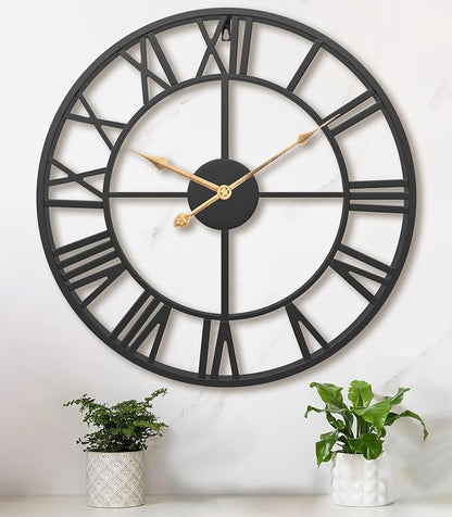 Pytha Sight 24 Inch Large Oversized Farmhouse Modern Decorative Wall Clock by Pytha+Sight