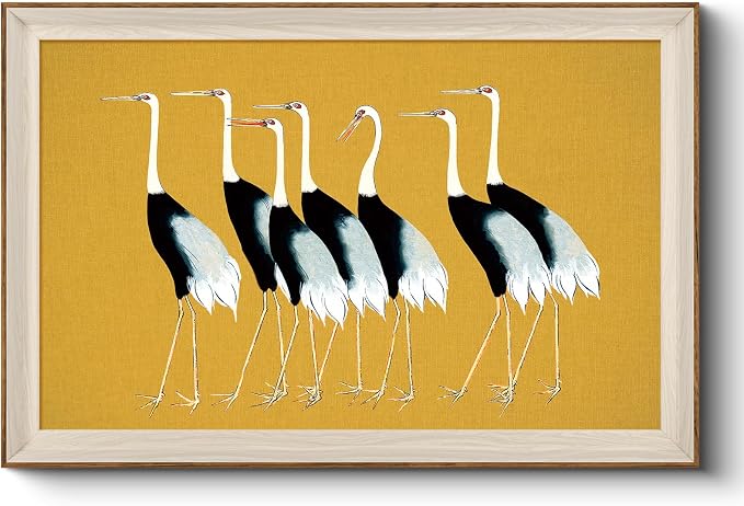 VIYYIEA Framed Wall Art for Living Room, Cranes Canvas Prints, Vintage Home by VIYYIEAART