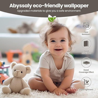 Abyssaly Taupe Peel and Stick Self Adhesive Wallpaper - Image 4