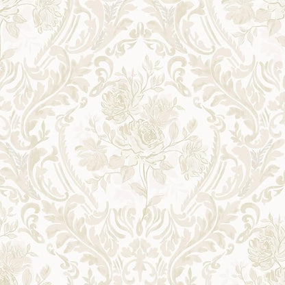 Ismoon Floral Peel and Stick Wallpaper Vintage Beige Contact Paper Boho by Ismoon