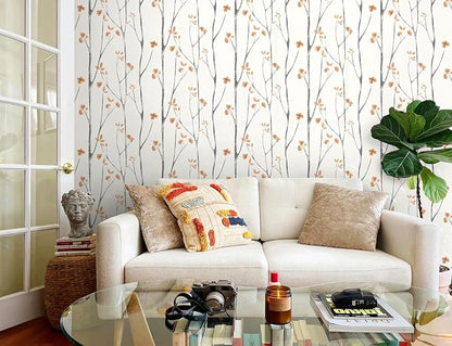 Timeet Peel and Stick Wallpaper Boho Floral Wallpaper Tree ContactPaper - Image 8