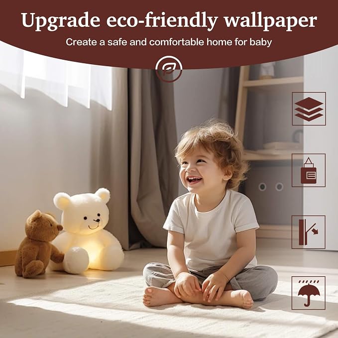 Dimoon 118"x17.7" Peel and Stick Wallpaper Dark Red Contact Paper - Image 2