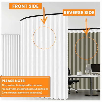Room Divider Curtain Sets with Flexible Ceiling Track, Privacy Soundproof - Image 2