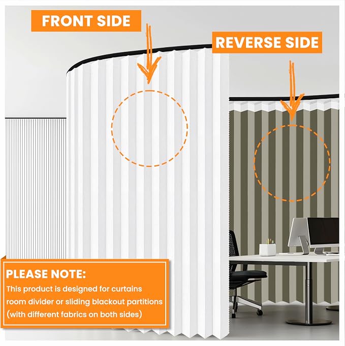 Room Divider Curtain Sets with Flexible Ceiling Track, Privacy Soundproof - Image 2