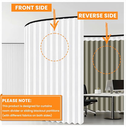 Room Divider Curtain Sets with Flexible Ceiling Track, Privacy Soundproof - Image 8