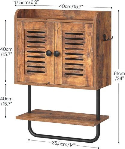 HOOBRO Bathroom Wall Cabinet, Double Doors Medicine Cabinet - Image 3