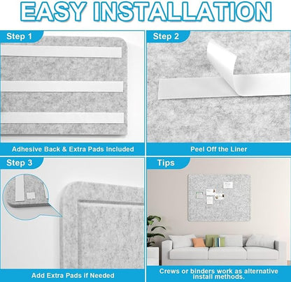 Large Felt Bulletin Board for Wall, Soft Felt Cork Board for Office, Home - Image 5