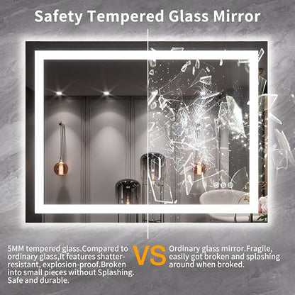 LOAAO 40X30 LED Bathroom Mirror - Image 8