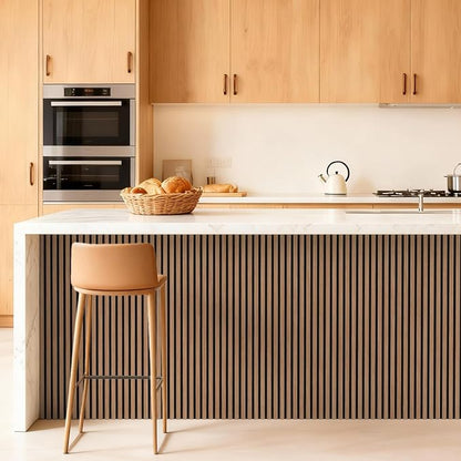 TONOR Wood Slatwall Panels, 4 Pack 47.2" x 23.6"/ 120 x60cm Acoustic Wall Panels - Image 8