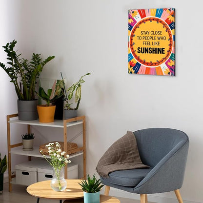 Inspirational Sunshine Wall Art Decor, Motivational Canvas Painting Pictures - Image 5