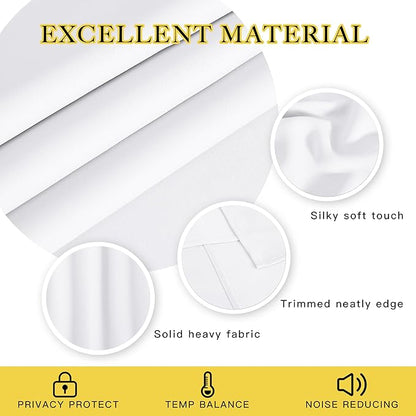 NICETOWN White Room Darkening Curtain 84 inches Long - Image 5