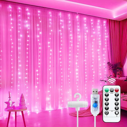 Minetom Curtain Lights, 300 LED Dimmable Fairy Lights by Minetom