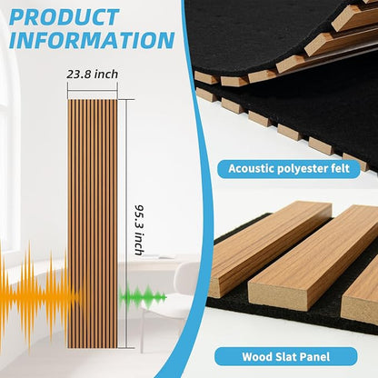 Art3d 1-Pack Acoustic Wood Slat Wall Panel - Image 7