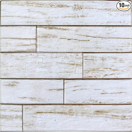 COMSTICKC Peel and Stick Faux Wood Wall Sticker Wall Panels, Not Real Wood by COMSTICKCDECOR
