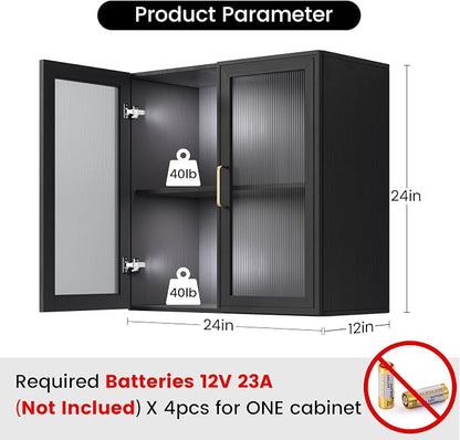Furnaza LED Wall Storage Cabinets - Image 2