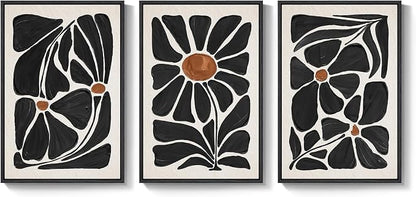 Large Framed Boho Floral Wall Art - Image 9