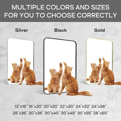 Gold Metal Framed Bathroom Mirror - Image 6