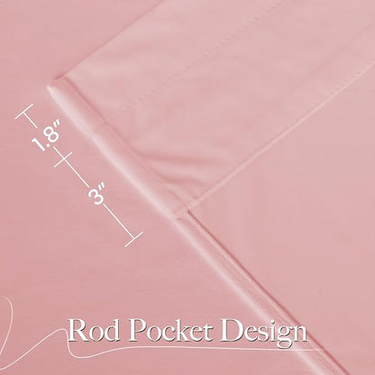 NICETOWN Baby Pink Velvet Curtains 96 inch Length, Room Darkening Thermal - Image 9