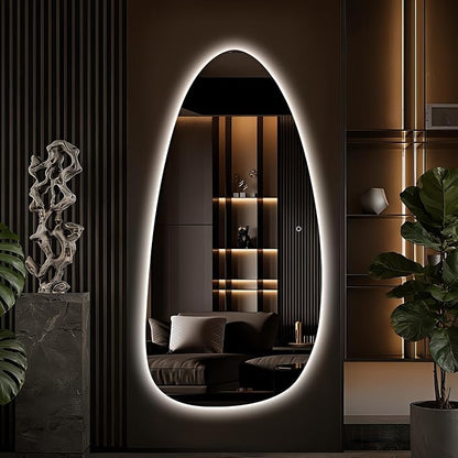 Led Full Body Mirror, Frameless Hanging Dressing Mirrors by TheiaMo