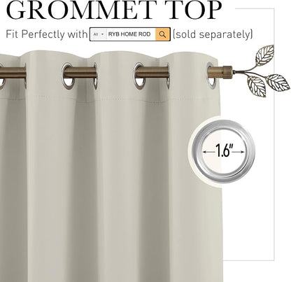RYB HOME Room Divider Blackout Curtains, Portable Wind Proof Noise Reducing - Image 2