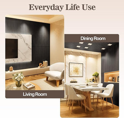 2 Pack Wood Panels for Wall, 47.24" x 23.81" Acoustic Wood Slat Wall Panel for - Image 3