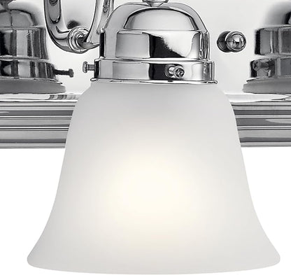 Kichler 24" 3-Light Vanity Bath Light in Chrome, Modern Bathroom Light - Image 2