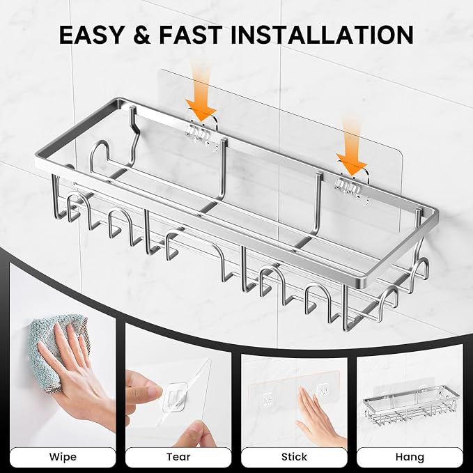 Shower Caddy, 3 Pack Shower Shelves - Image 6