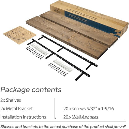BGMG Floating Shelves 54 inch Long, Distressed Rustic Wooden Wall Shelves - Image 7