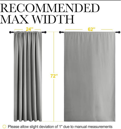 NICETOWN 2 Panels Blackout Curtains, Rod Pocket Window Curtains Room Darkning - Image 6