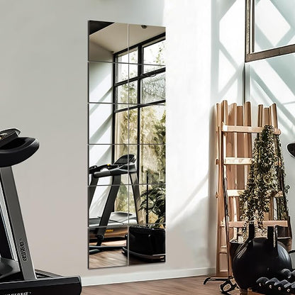 TRAHOME Home Gym Mirror Tiles for Wall, Living Room, Over The Door - Image 2