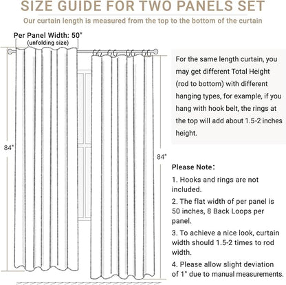 100% Blackout Shield Linen Blackout Curtains - Image 7