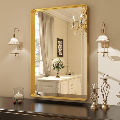 Easly 30 x 22 Inch Gold Bathroom Mirror - Image 3