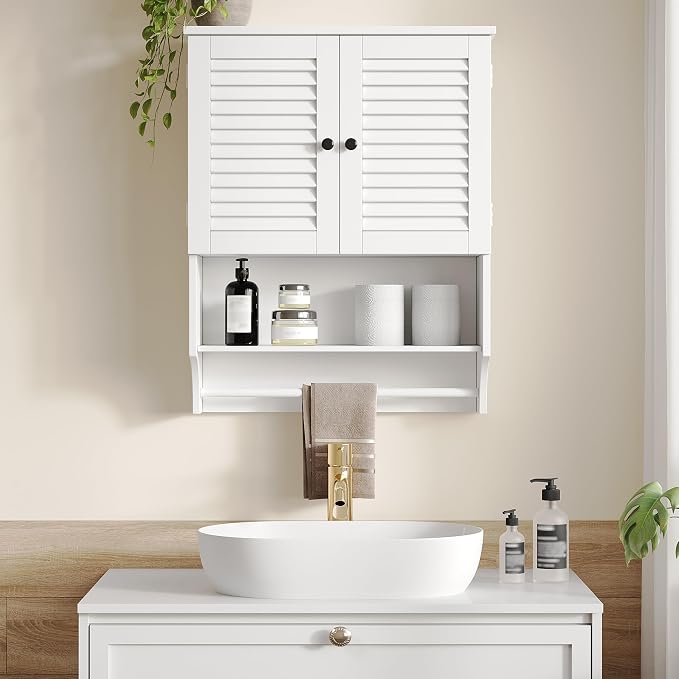 ChooChoo Medicine Cabinet, Bathroom Wall Cabinet, 2 Doors Over The Toilet Space - Image 8