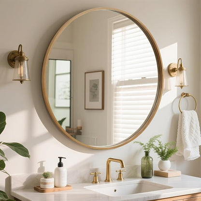 WallBeyond Round Wood Mirror by WallBeyond