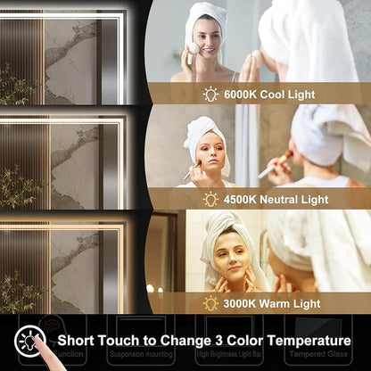 Ratsamee 72x40 Inch LED Bathroom Mirror - Image 3