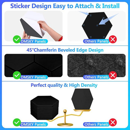 18 Pack Acoustic Panels-12"X10"X 0.4" Self-Adhesive Soundproof Wall Panels - Image 4