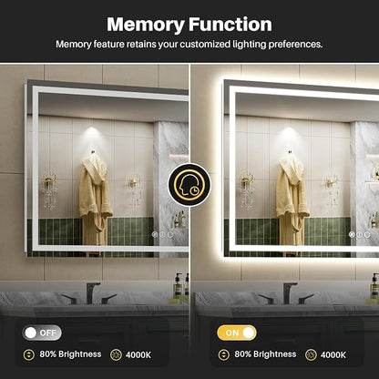 Briivue 68x38 Inch LED Bathroom Mirror - Image 5