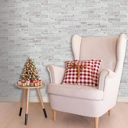 100 Whitewash Red Faux Brick Wall Tiles, 3D Thin Brick Veneers - Image 7