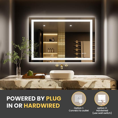 LOAAO 44"x30" LED Bathroom Mirror - Image 6